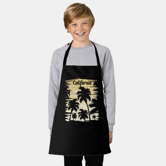 California Palm Tree Schürze (Getragen)