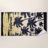California Palm Tree Strandtuch (Vorderseite)