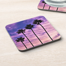 California Palm Tree Sunset Getränkeuntersetzer