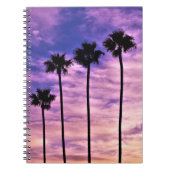 California Palm Tree Sunset Notizblock (Vorderseite)