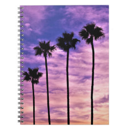 California Palm Tree Sunset Notizblock