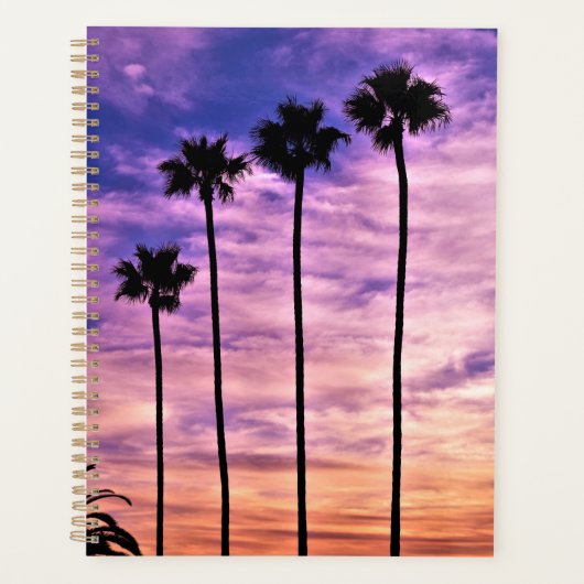 California Palm Tree Sunset Planer (Vorderseite)