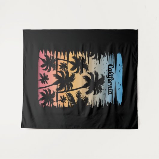 California Palm Tree Wandteppich (Vorderseite (Horizontal))