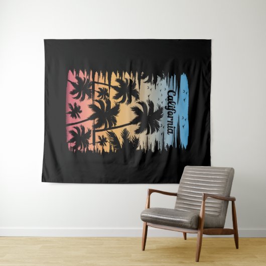 California Palm Tree Wandteppich (Beispiel (Horizontal))