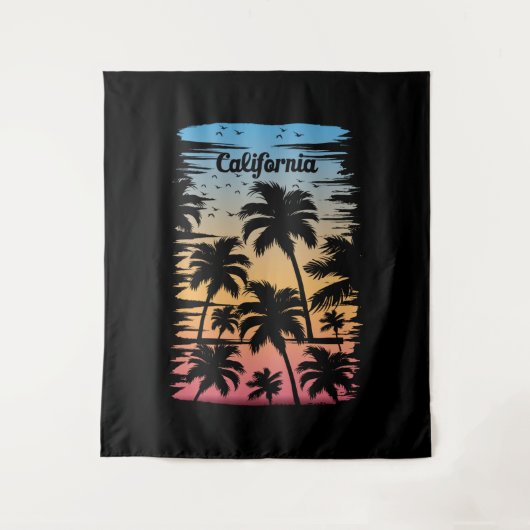 California Palm Tree Wandteppich (Vorderseite)