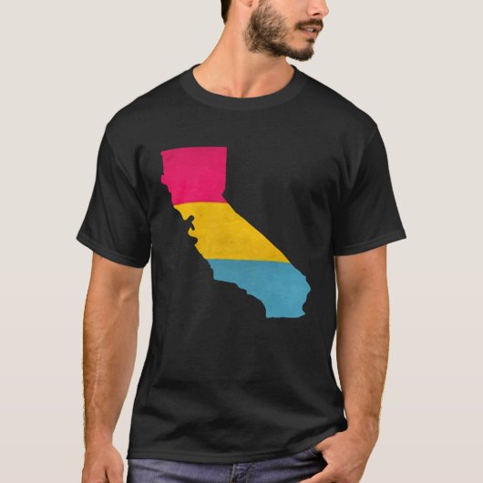 California Pansexual Flag T-Shirt (Vorderseite)
