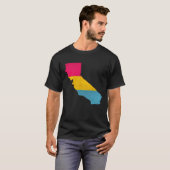 California Pansexual Flag T-Shirt (Vorne ganz)