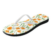 California Pappi, sommerliche Blume, Orange Badesandalen (Schrägansicht)