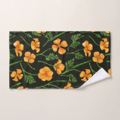 California Pappi, sommerliche Blume, Orange Badhandtuch Set (Handtuch)
