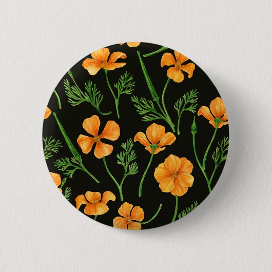 California Pappi, sommerliche Blume, Orange Button (Vorderseite)