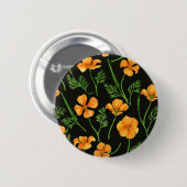 California Pappi, sommerliche Blume, Orange Button (Vorne & Hinten)