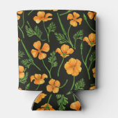 California Pappi, sommerliche Blume, Orange Dosenkühler (Rückseite)