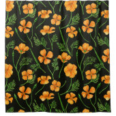 California Pappi, sommerliche Blume, Orange Duschvorhang (Vorderseite)