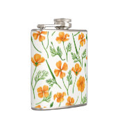 California Pappi, sommerliche Blume, Orange Flachmann (Rechts)