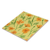 California Pappi, sommerliche Blume, Orange Fliese (Seite)