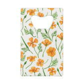 California Pappi, sommerliche Blume, Orange Geldbeutel Flaschenöffner (Rückseite)