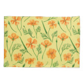 California Pappi, sommerliche Blume, Orange Kissenbezug (Rückseite-Links)