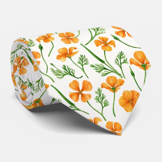 California Pappi, sommerliche Blume, Orange Krawatte (Gerollt)