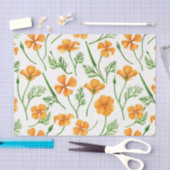 California Pappi, sommerliche Blume, Orange Seidenpapier (Handwerk)