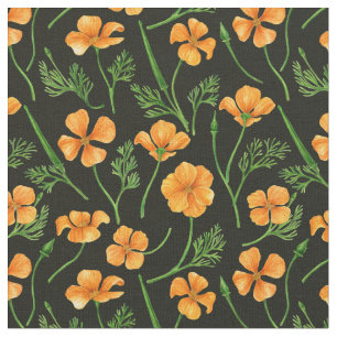 California Pappi, sommerliche Blume, Orange Stoff