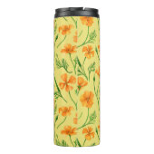 California Pappi, sommerliche Blume, Orange Thermosbecher (Rückseite)
