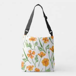 California Pappi, sommerliche Blume, Orange Tragetaschen Mit Langen Trägern