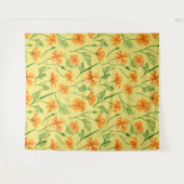 California Pappi, sommerliche Blume, Orange Wandteppich (Vorderseite (Horizontal))