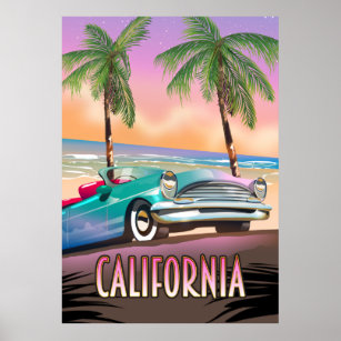 California Paradise Sunset Poster