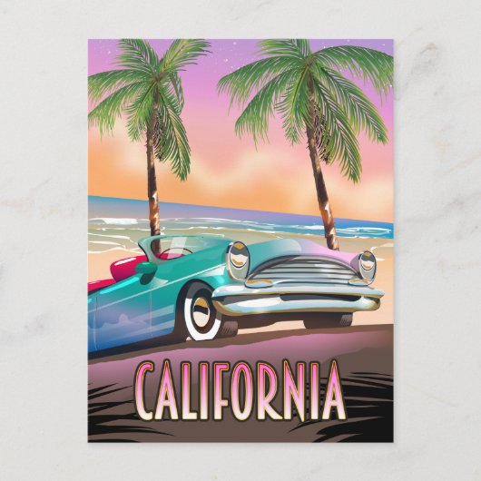 California Paradise Sunset Postkarte (Vorderseite)