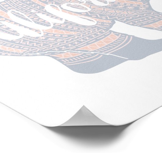 California Pastel Winter Bear Print Poster (Ecke)