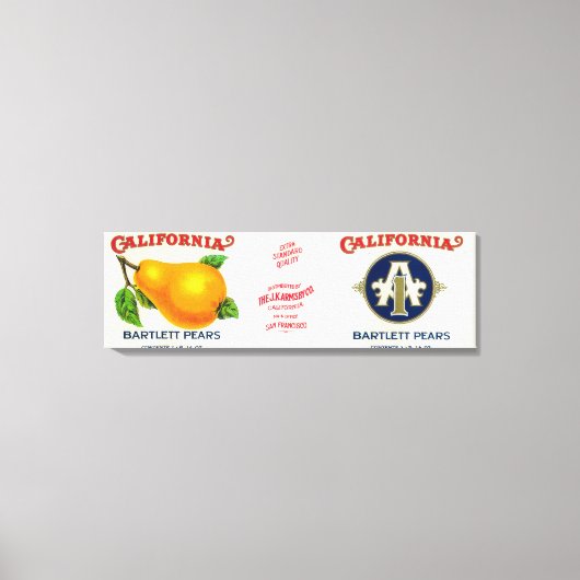 California Peel Label Leinwanddruck (Vorderseite)