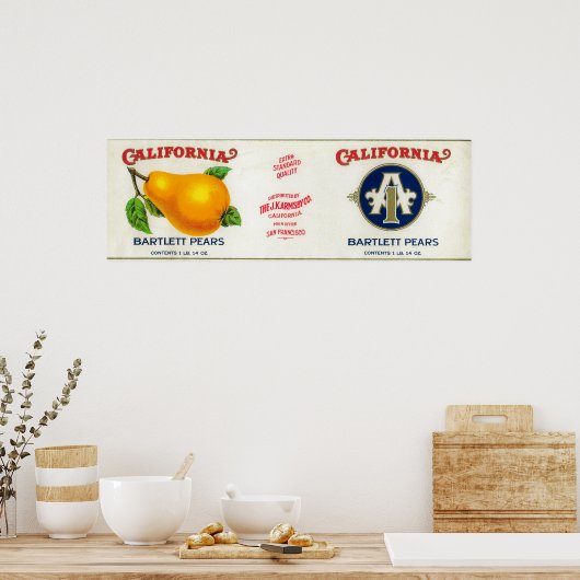 California Peel Label Poster (Küche)