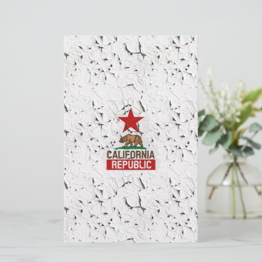 California Peeling Paint Decor Briefpapier (Stehend Vorderseite)