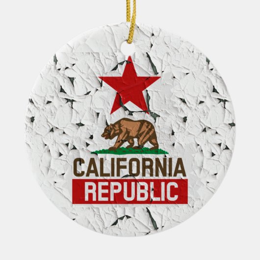 California Peeling Paint Decor Keramik Ornament (Vorne)