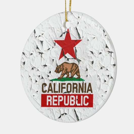 California Peeling Paint Decor Keramik Ornament (Links)
