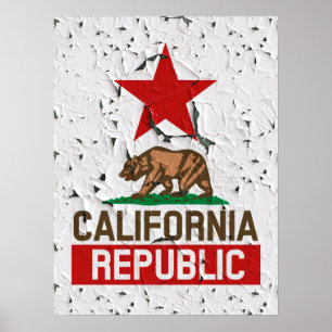 California Peeling Paint Poster