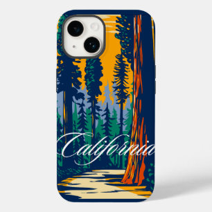 California Phone Cover Navy Blue Hand Sketch Style
