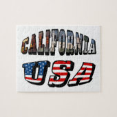 California Picture and USA Flag Text Puzzle (Horizontal)