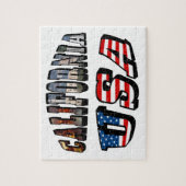 California Picture and USA Flag Text Puzzle (Vertikal)