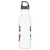 California Picture and USA Flag Text Trinkflasche (Rückseite)
