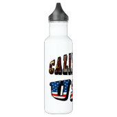 California Picture and USA Flag Text Trinkflasche (Links)
