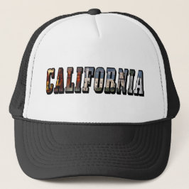 California Picture Text Truckerkappe