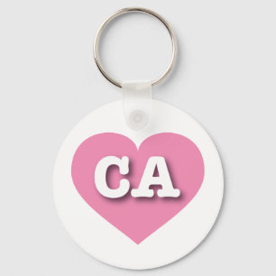 California Pink Heart - I Liebe CA Schlüsselanhänger