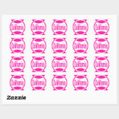 California Pink Logo Design #1 Aufkleber (Blatt)