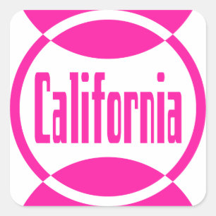 California Pink Logo Design #1 Aufkleber