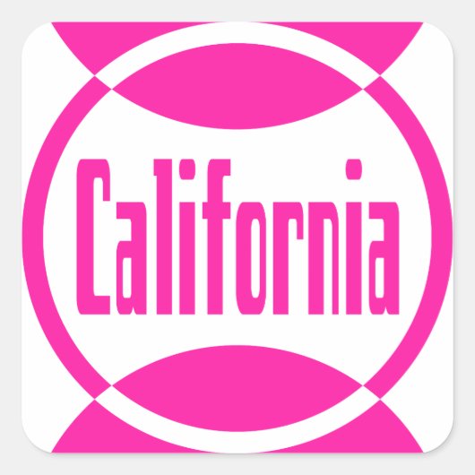 California Pink Logo Design #1 Aufkleber (Vorderseite)
