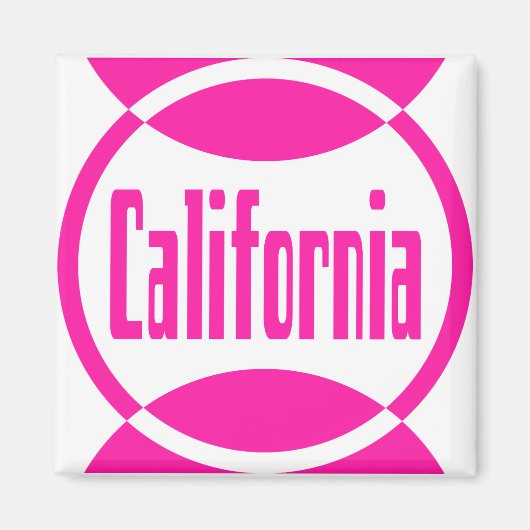 California Pink Logo Design #1 Magnet (Vorne)