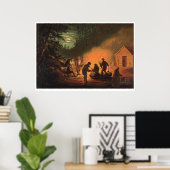 California Pioneers Around a Campfire (0131A) Poster (Heimbüro)