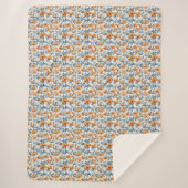 California Poppies Art Nouveau Sherpadecke (Vorderseite)