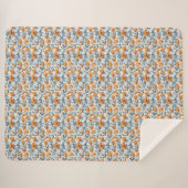 California Poppies Art Nouveau Sherpadecke (Vorderseite (Horizontal))